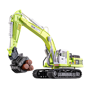 儿童大号合金抓木机玩具挖掘机破拆机抓石机仿真工程车玩具男孩
