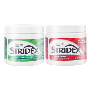 美国stridex水杨酸棉片刷酸strdex棉湿敷清洁水酸杨去黑头缩毛孔