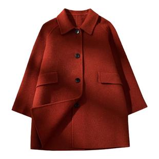 儿童双面羊绒大衣女童毛呢外套韩版中长款宝宝秋冬新款洋气童装厚