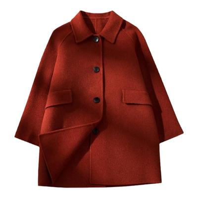 洋气女童羊绒大衣男童毛呢外套