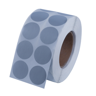 圆形亚银PET标签纸 防水不干胶标签贴防油耐磨耐低温抗撕裂圆形标签贴适用电子产品设备标识工业管道冷冻容器