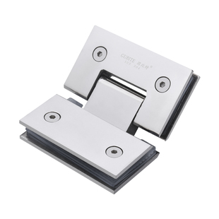 304不锈钢浴室夹90度黑色玻璃门夹180度铰链折页淋浴房配件合页