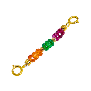 若华珠宝三彩 多宝手链延长链女项链手串18K金DIY宝石配件定制