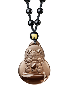 易明居吉狮赐桃吉宏吊坠2026属猴