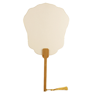 加厚宣纸团扇空白扇子绘画扇古风纸扇儿童漆扇漂漆水拓diy扇面纸