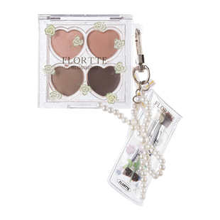 FLORTTE/花洛莉亚自恋四色卧蚕眼影盘细闪爆闪珠光哑光提亮多用盘