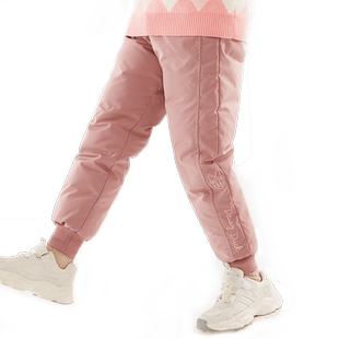 迪士尼女童羽绒裤冬季新款儿童冬装三防保暖加厚裤子大童滑雪裤