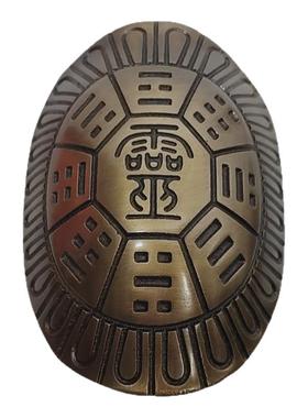 黄铜龟甲铜乌龟壳三枚乾隆铜钱六爻套装金钱卦铜钱卦工具家居摆件