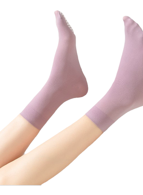 黑色袜子女夏薄款中筒冰感袜