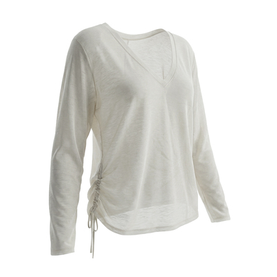 gigt极吉长袖运动T恤女百搭透气抽绳罩衫健身服普拉提瑜伽训练服