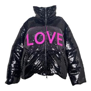 ZHANGSHUAI张帅原创设计翻转磁带亮片羽绒服