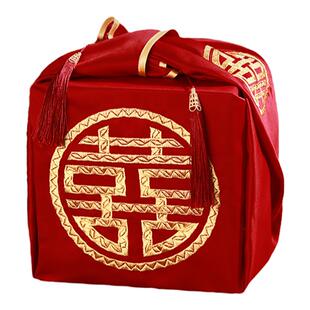 包袱皮结婚一对包裹布婚礼女方陪嫁套装聚宝喜盆新娘红包大号袱布