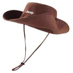 jeep吉普遮阳帽子女款夏季防晒钓鱼户外登山徒步渔夫帽西部牛仔帽