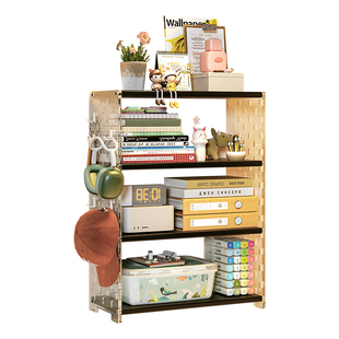 桌面置物架亚克力洞洞板桌上书架书桌多层收纳架办公桌工位整理架