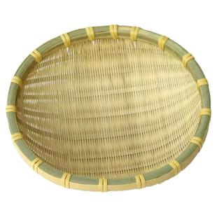 竹青皮竹簸箕淘米晾晒开口竹编筲箕收纳筐农家火锅店饭店洗菜筐