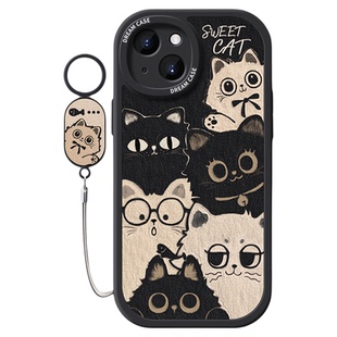 适用苹果15手机壳17新款iphone16pro保护套13硅胶12mini全包11防摔14磨砂xr卡通7女款8plus可爱6s猫咪max软壳