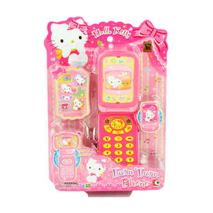 正品 Hello kitty凯蒂猫旋转视像电话 儿童益智玩具手机KT50049