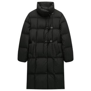 【季末折扣】欧时力 新中式盘扣立领长款羽绒服外套大衣2025秋冬