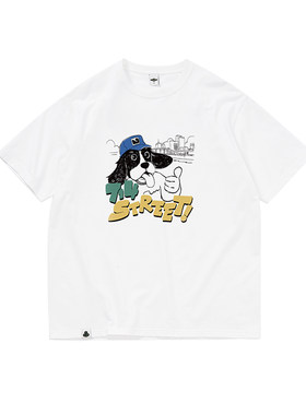 714street随便画的小狗印花短袖