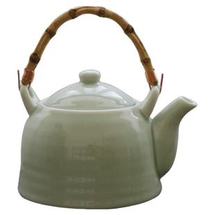 青瓷茶具套装家用茶壶茶杯景德镇陶瓷现代简约日式整套大号提梁壶