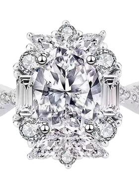 S925纯银爆闪豪镶满镶戒指