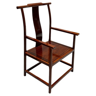 红塔利禅椅奥坎实木圈椅原木官帽椅新中式主人椅茶桌椅太师椅客椅