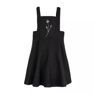 54 Little家现货 西班牙popelin FW24秋冬女宝羊毛连衣裙