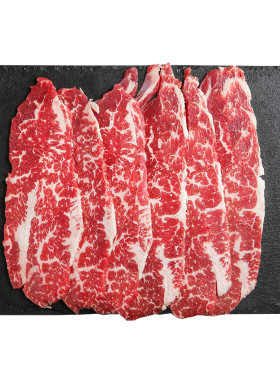 【澳洲老爸】安格斯谷饲M5眼肉盖原切雪花牛肉片火锅食材日式烤肉