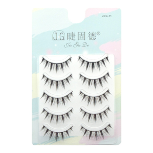 漫画假睫毛小恶魔黑硬梗浓密欧美混血girl单簇眼睫毛五对整条557