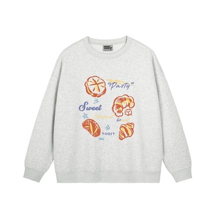 chic韩系慵懒风奶呼呼杏色卫衣女2026秋冬宽松减龄小个子加绒上衣