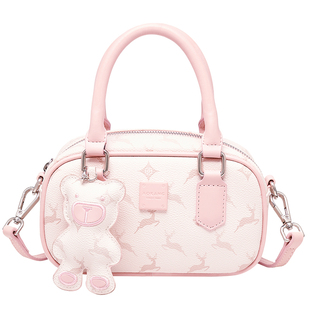 奥康保龄球包2026新款大容量手提波士顿包高级单肩包女式斜挎小包