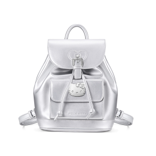 hellokitty正版 银色包包女2026新款 三丽鸥可爱书包女生小双肩包