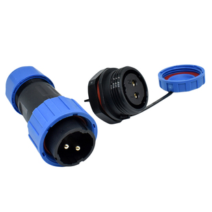 防水电源连接器LD20-2芯3芯4芯5芯6芯7芯P免焊接航空插头后螺母座