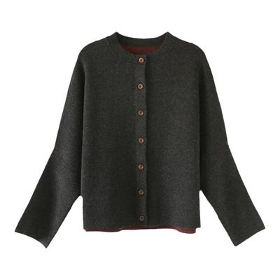 APCSHOP长袖拼色圆领简约外套