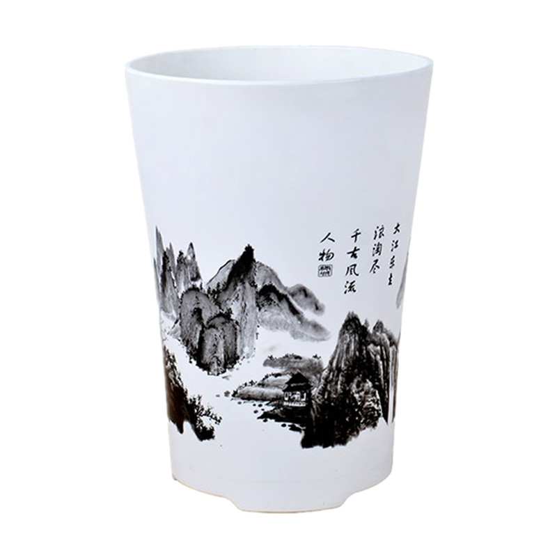 新款树脂大型山水敞口地面仿陶瓷