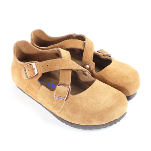 DYOWOZ/东园物作软木鞋休闲日系复古学院风玛丽珍鞋真皮勃肯鞋