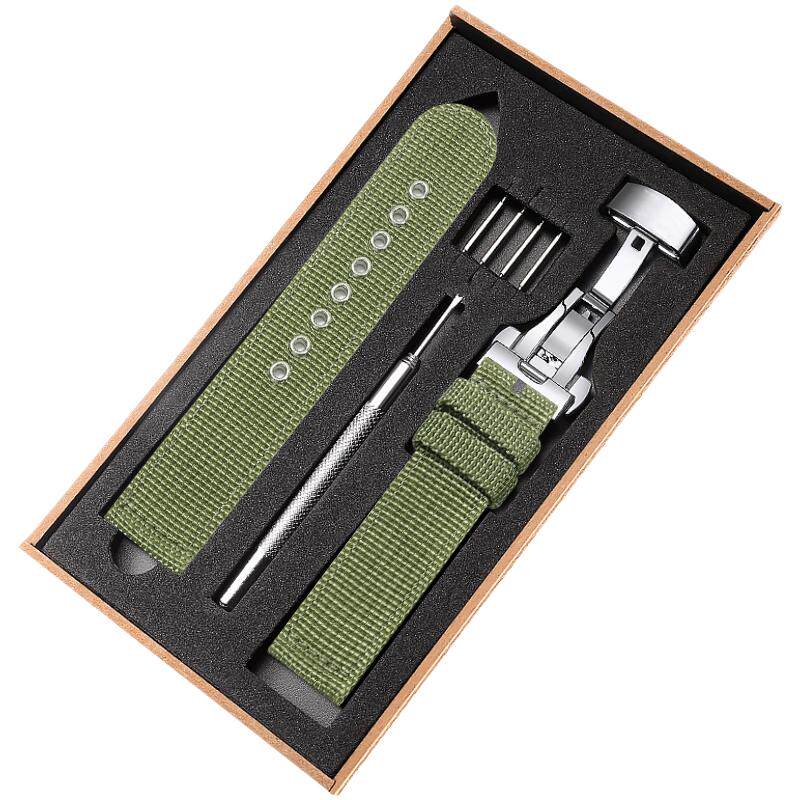 尼龙帆布手表带男适用华为GT5/GT4手表GT3表带WATCH3PRO荣耀Magic2智能Pro运动GT2男ECG小米三星gearS3新款