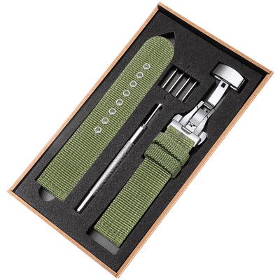 妙百年适配华为尼龙帆布表带男