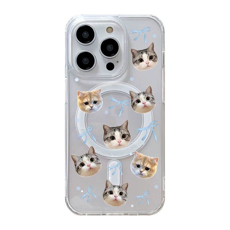 透明亚克力磁吸手机壳定制来图diy苹果17适用iphone18promax情侣照片宠物图案透明硬壳磁吸车载15来图订制1