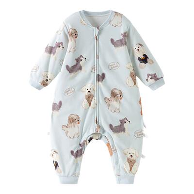 欢喜小熊宝宝冬季夹棉分腿睡袋