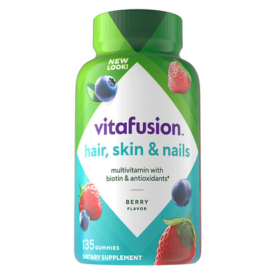 vitafusion胶原蛋白发肤甲美颜生物素胶原再生大蓝瓶女性营养软糖