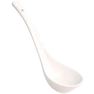 4个陶瓷勺子家用纯白骨瓷勺小勺汤勺天鹅调羹小汤匙酒店商用餐具