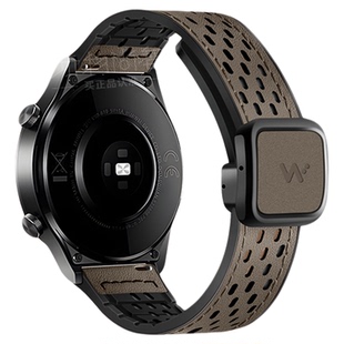 适用三星Galaxy watch 8手表带watch 8classic磁吸扣疯马纹真皮腕表带运动智能手表watch Ultra男士新款女生