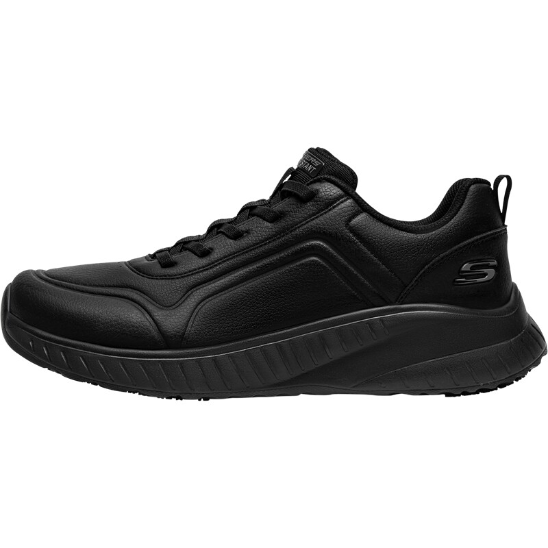 skechers斯凯奇男鞋商务皮鞋男通勤工作鞋软底黑色运动鞋男休闲鞋