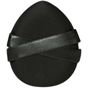 加大号双丝带黑色皮面粉扑粉底液专用气垫BB霜海绵粉扑尖头水滴形