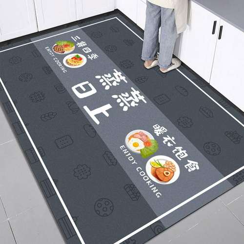 硅藻泥厨房地垫防水防油防滑垫整铺大面积门口耐脏可擦免清洗地毯