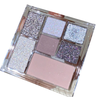 juduo橘朵眼影七巧盘玩趣盘珠光哑光修容一体盘紫色粉色生椰拿铁