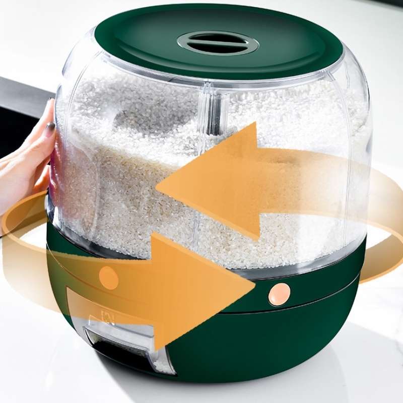 米桶五谷杂粮收纳盒家用防虫防潮高档旋转分隔密封罐食品储物收纳