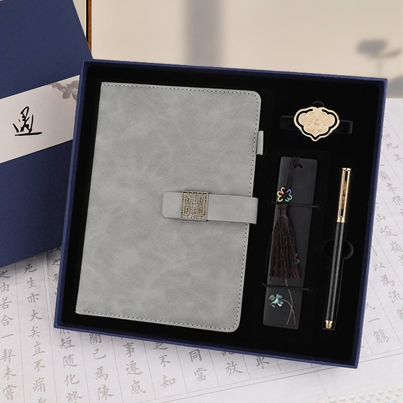 中国风书签记事本套装定制企业礼品客户年商务会学生礼盒送礼伴手