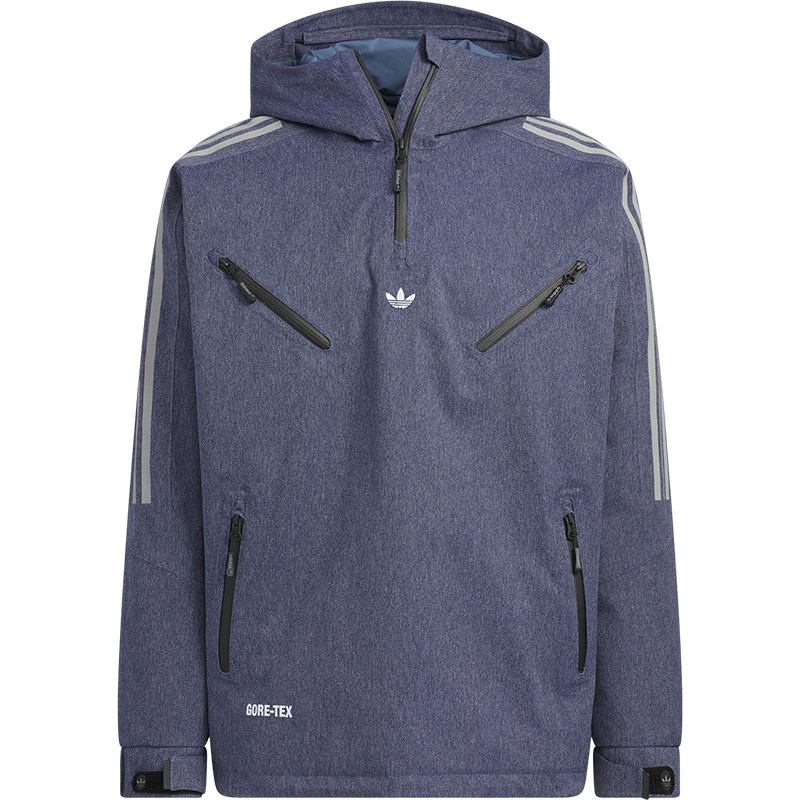 Adidas/阿迪达斯正品三叶草男士休闲牛仔运动连帽套头衫KA3943